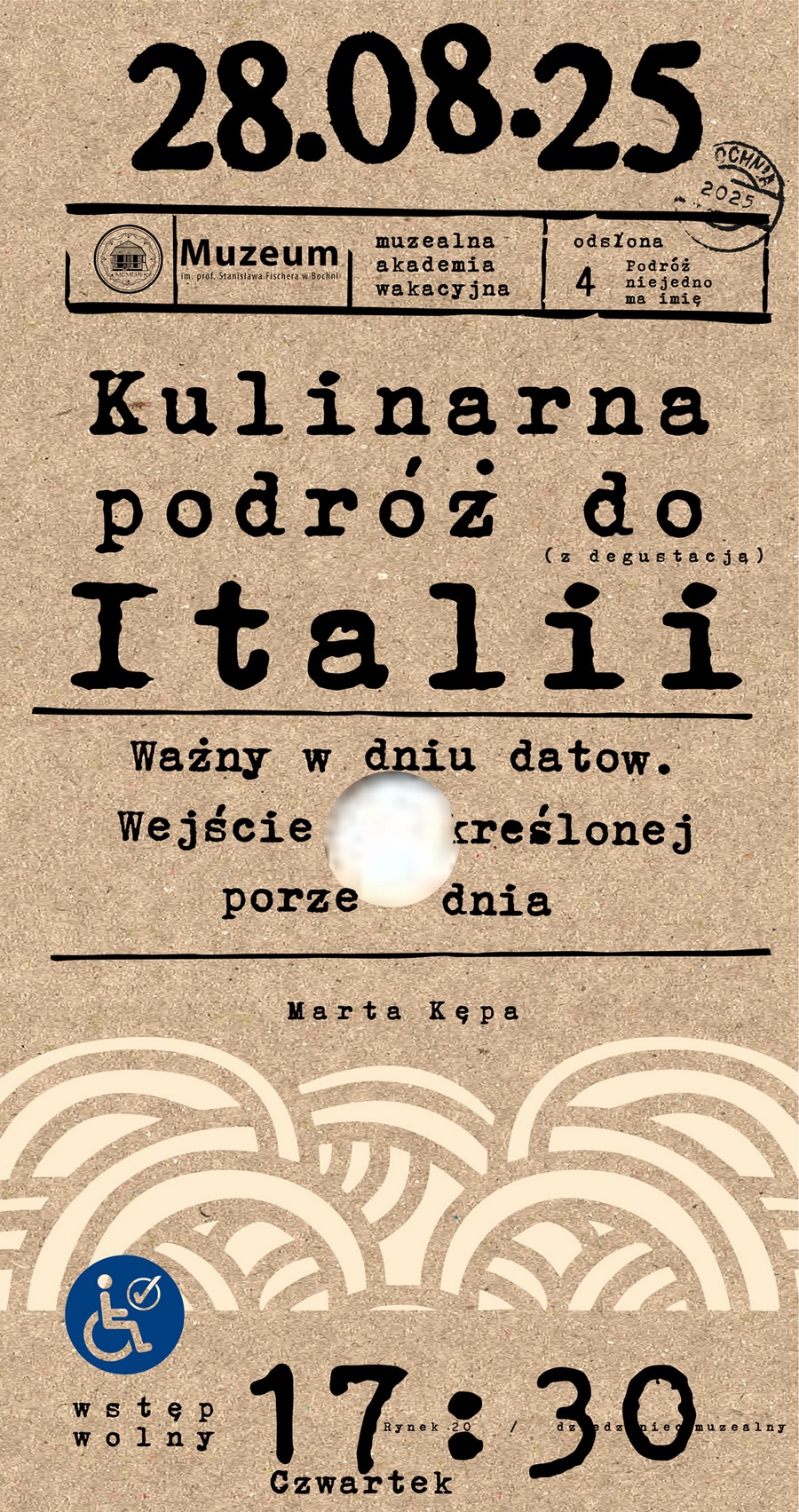 Muzealna Akademia Wakacyjna. W czwartek kulinarna podróż do Italii
