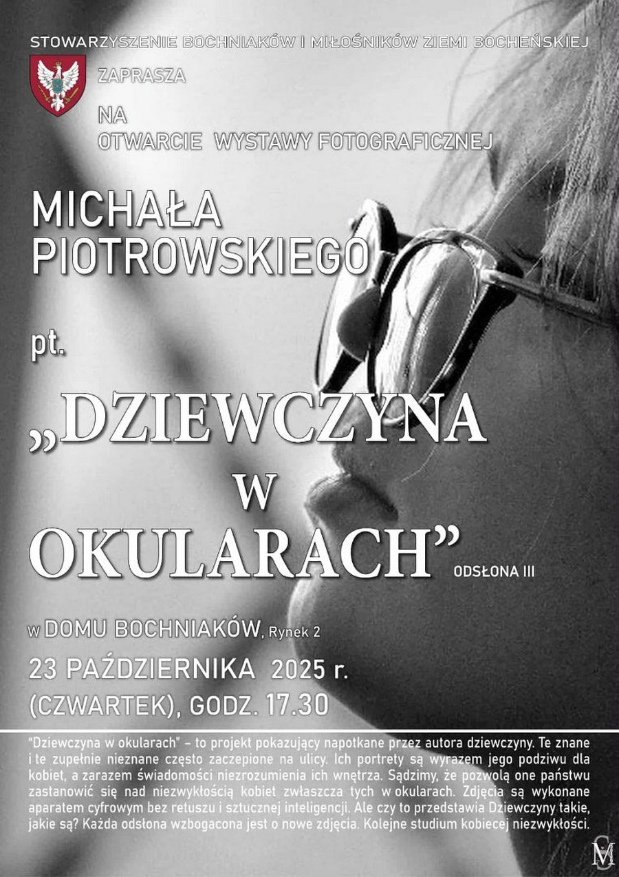 Dom Bochniaków. W czwartek wernisaż wystawy „Dziewczyna w okularach”