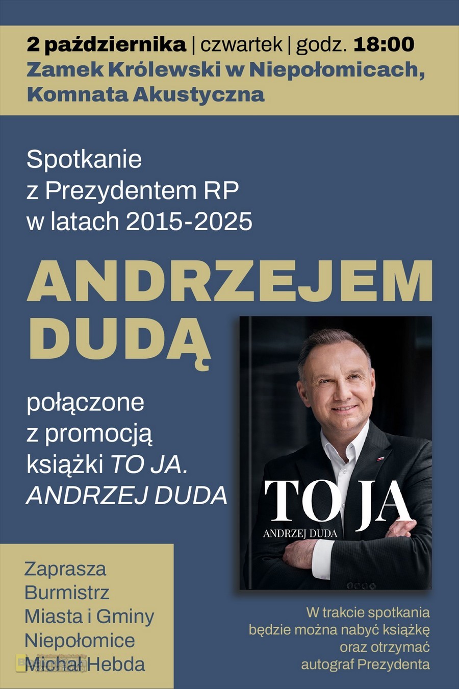Trzech byłych prezydentów RP przyjedzie do Niepołomic – w ten czwartek spotkanie z Andrzejem Dudą