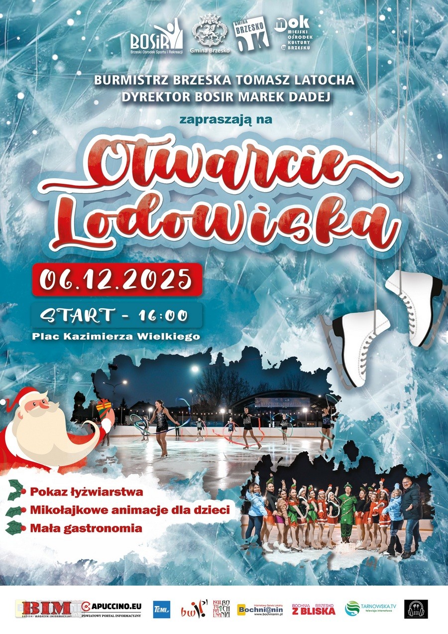 Lodowisko w Brzesku rusza 6 grudnia