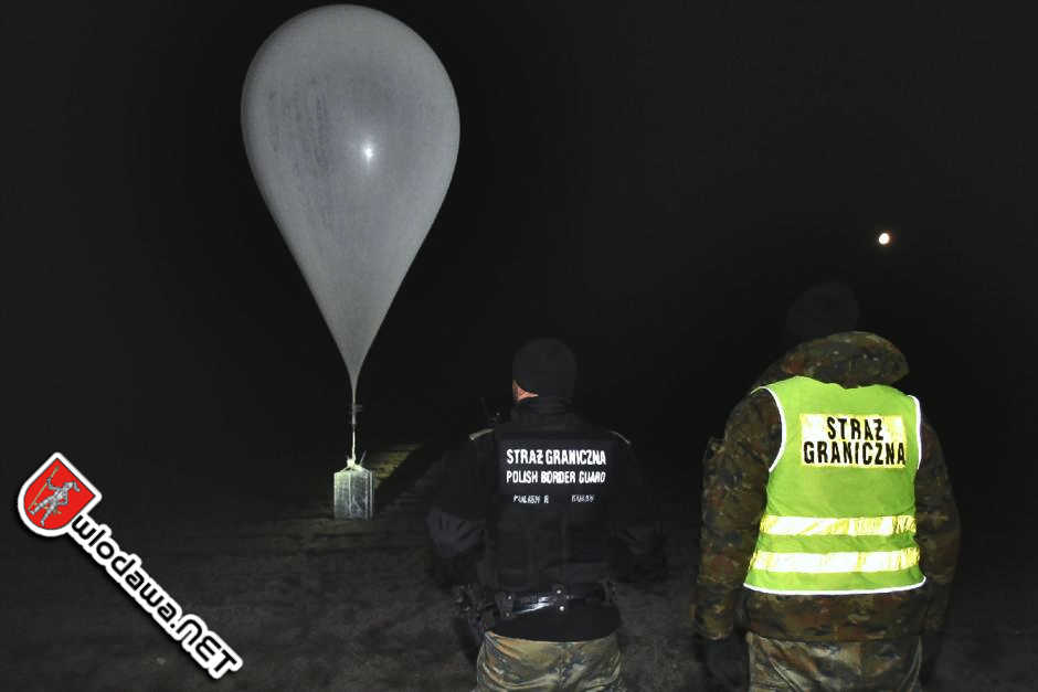 Granica: Balon z fajkami z przemytu wylądował na polu w gminie Wola Uhruska