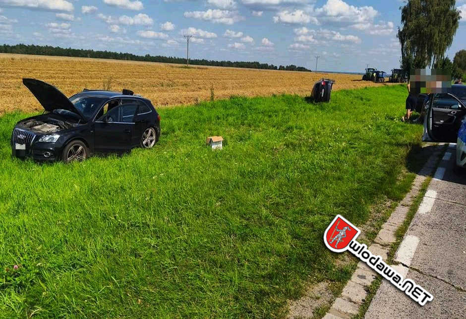 Korolówka: Kierowca z Radzynia zepchnął do rowu kierującą z Łukowa, a sam dachował