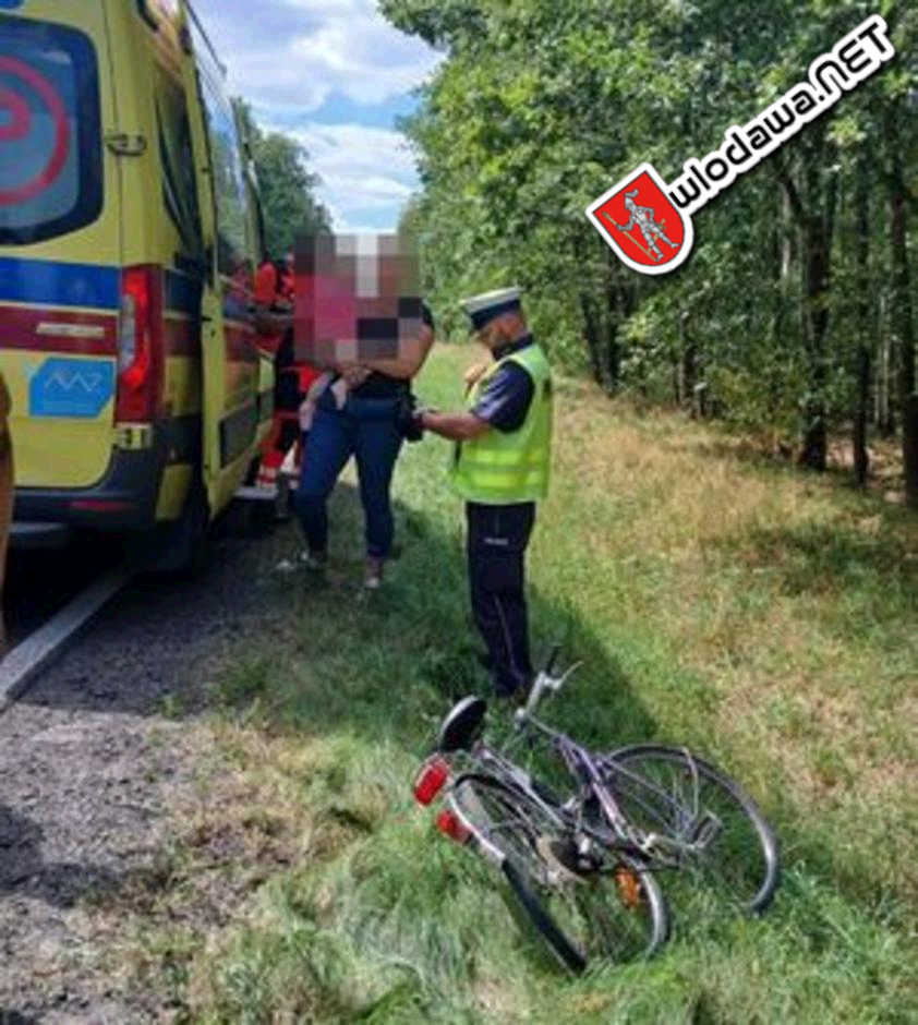 112: 33-letnia kierowczyni z Wyryk sprawcą groźnej czołówki z 53-letnią rowerzystką