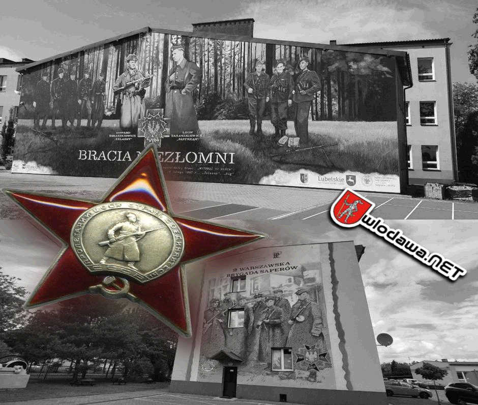 Historia: Oto jak historia z czerwonym akcentem łączy dwa murale w mieście Włodawa