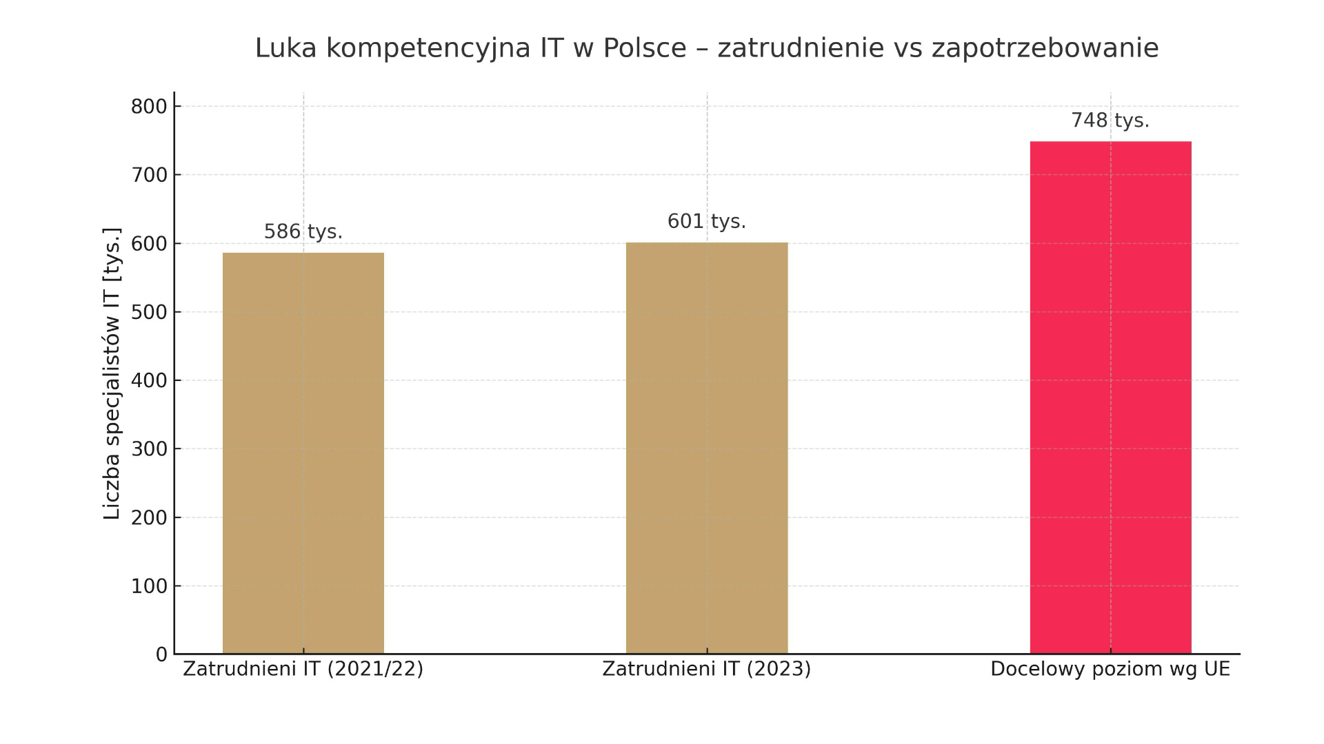 Luka kompetencyjna w IT – ilu specjalistów IT przypada na 1000 firm w Polsce?