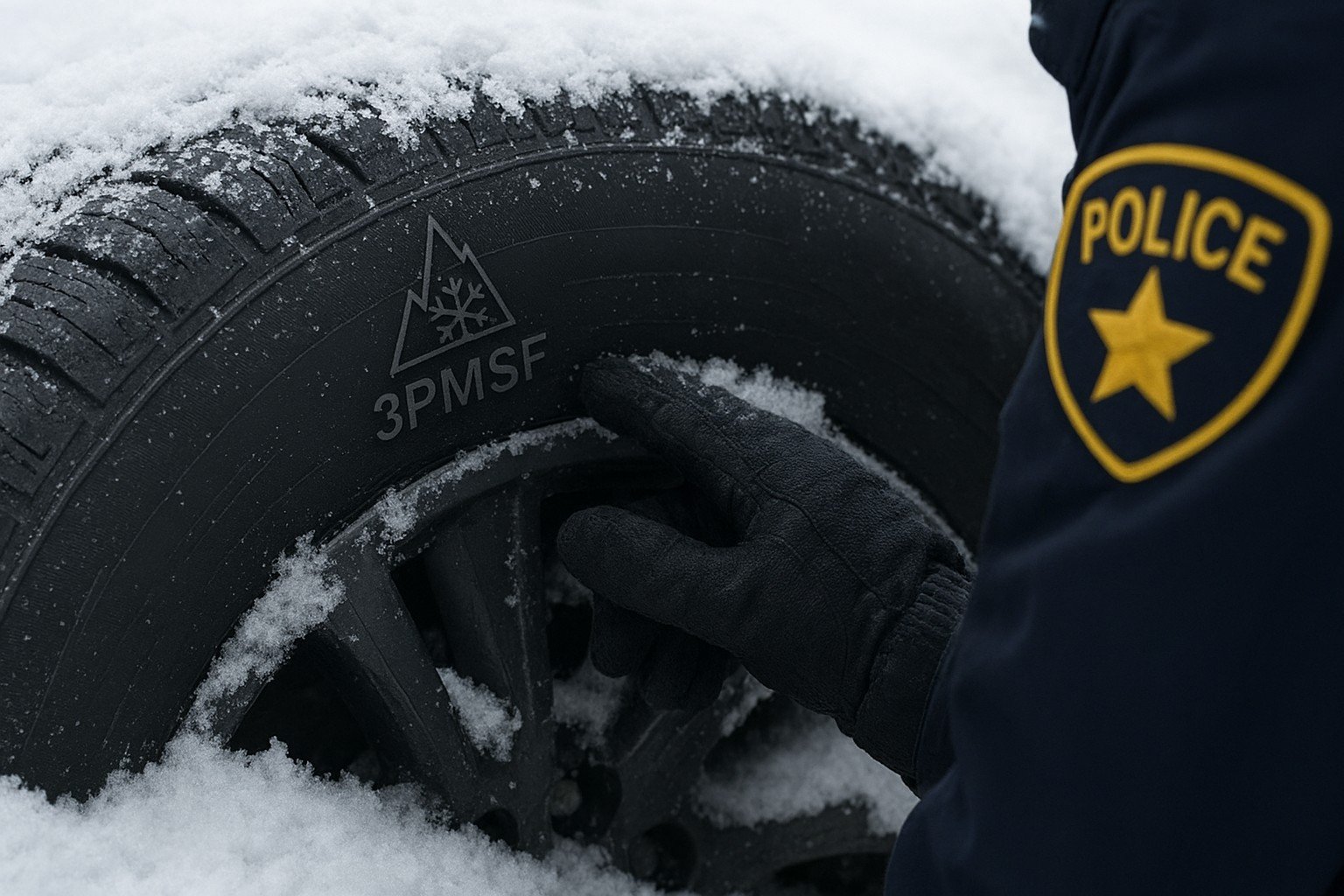 Mandat za opony całoroczne zimą za granicą? Sprawdź, czy możesz mieć problem