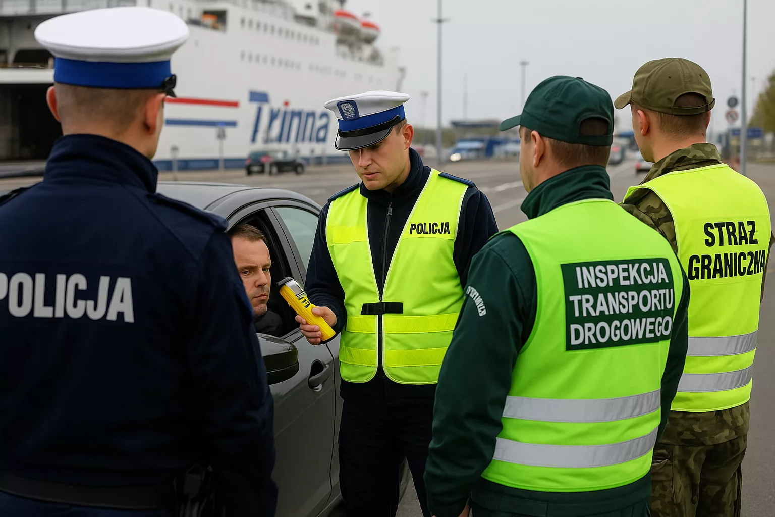 Trzech pijanych kierowców zatrzymanych po zjeździe z promu w Świnoujściu