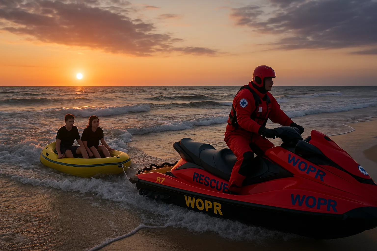 Dzieci dryfowały na morzu