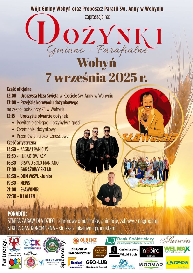 Sławomir na Dożynkach Gminno-Parafialnych w Wohyniu