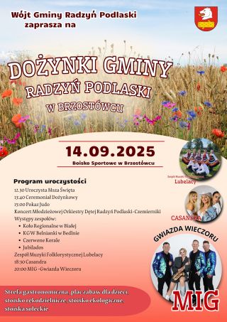 Dożynki Gminy Radzyń Podlaski już 14 września w Brzostówcu