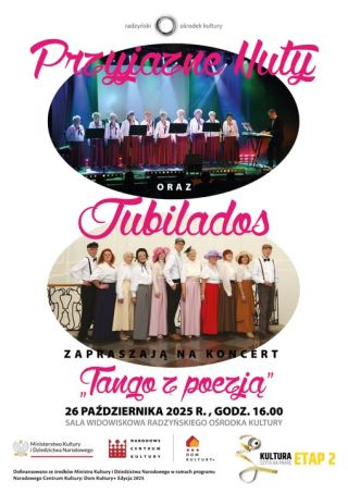 Zapraszamy serdecznie na koncert radzyńskich zespołów wokalnych „Przyjazne Nuty” oraz „Jubilados”