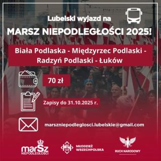 Wspólny wyjazd z Radzynia na Marsz Niepodległości do Warszawy