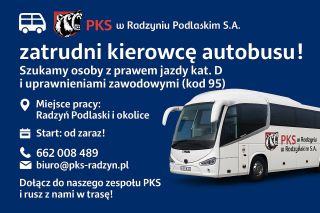 PKS w Radzyniu zatrudni kierowcę autobusu