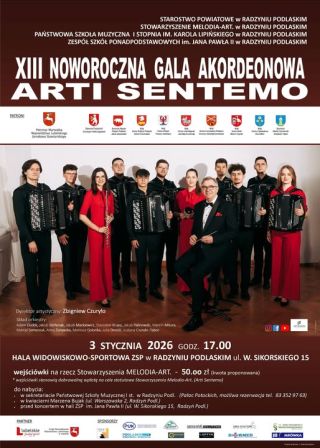 XIII Noworoczna Gala Akordeonowa Arti Sentemo już 3 stycznia w Radzyniu