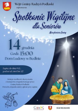 Wigilijne spotkanie dla Seniorów w Bedlnie