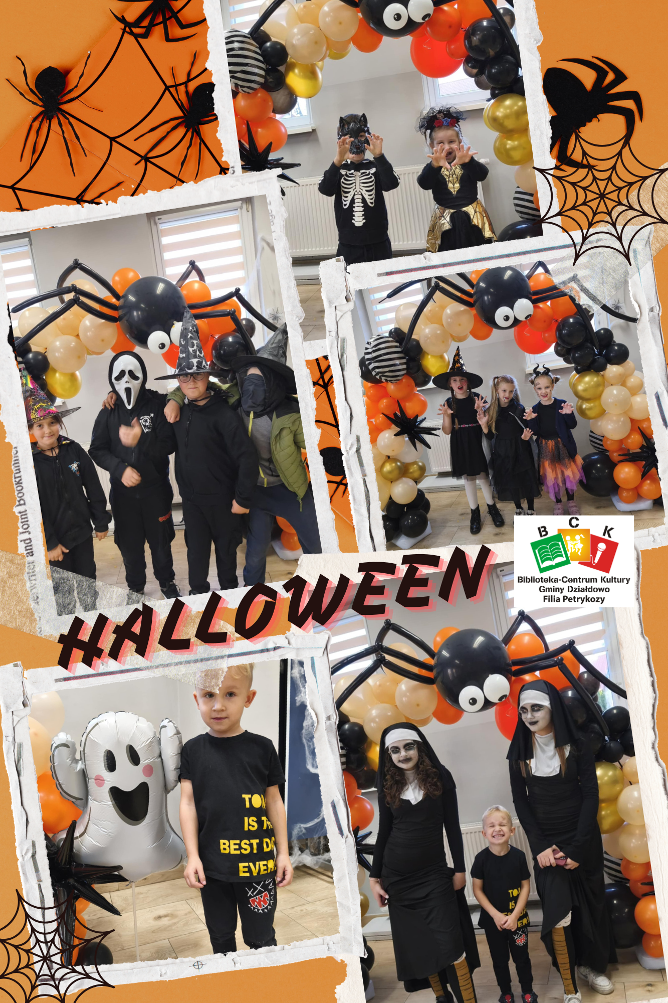 Halloween w bibliotece w Petrykozach